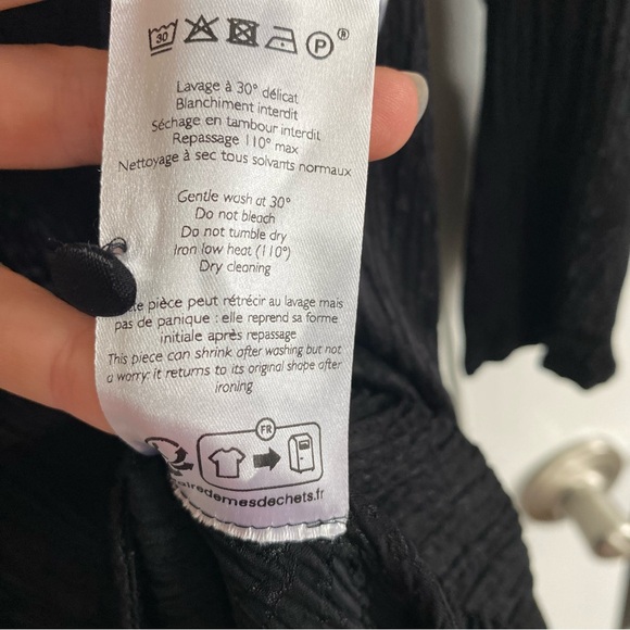 Sezane Ariette Dress FR 40 US 6 Black Shift Swing - Picture 13 of 15